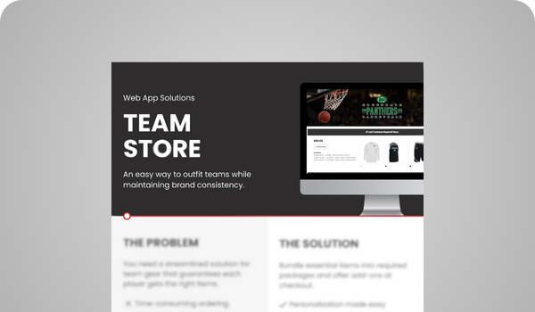 Sell Sheet - Team Stores