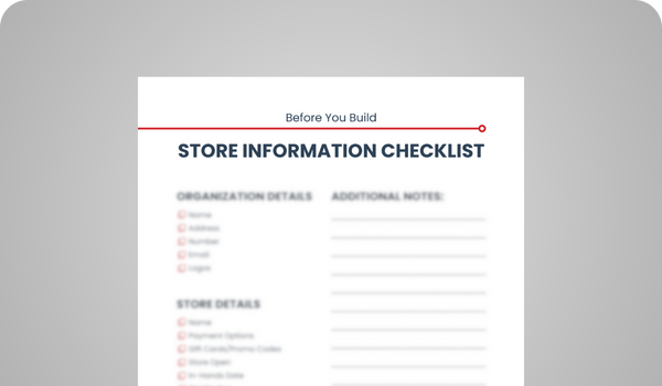 Store Information Checklist
