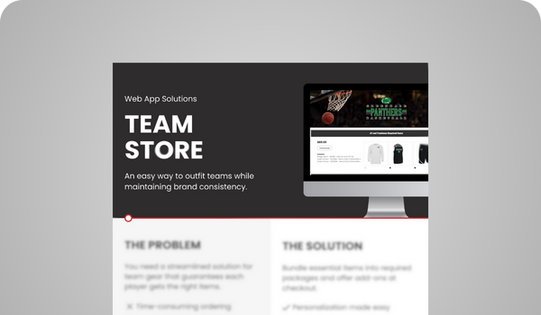 Sell Sheet - Team Stores